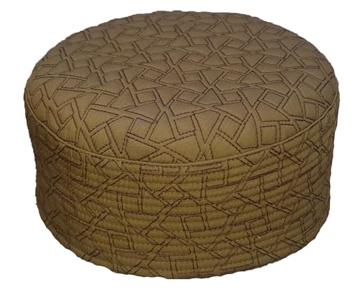 Kufi Hat for Men Soft Fabric Prayer Hat for Men - Warm Muslim Hat for Men- Beanie Prayer Kufi- Muslim Kufi for Men - color: Brown, size: Medium