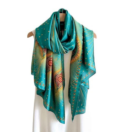 Xyueanlo Scarfs for Women Lightweight Scarves Fashion Print Floral Pattern Head Scarf Wraps Shawls - color: Yellow Green