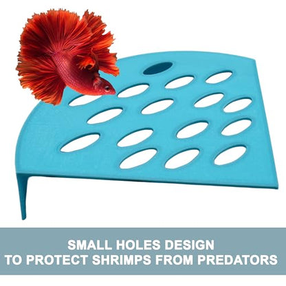 Corner Shrimp Guard to Prevent Predator Fish. Ultimate Breeding Protection for Shrimp in Betta Tank. Enhance Tank Harmony, 3.5" Diameter