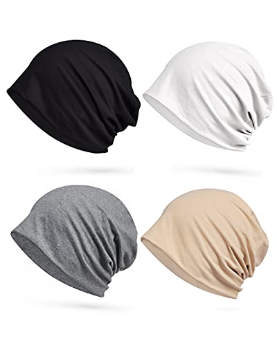 Cotton Slouchy Beanie Hip-Hop Soft Lightweight Running Beanie Adult Skull Hats Cap for Men Women - color: Closetop-d