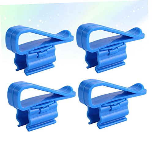 4pcs Aquarium Filtration Hose Holder Clip for Water Pump Tube Stabilization Easy Attach Water Clip for Tropical Fish Tank Cleaning and Maintenance - size: 8.50X2.60X1.80CM