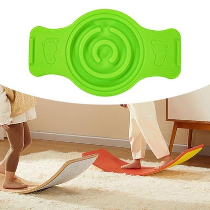 Menolana Balance Board Labyrinth disks Sensory Training Anti Slip Pedals Utility Wobble Stability Board Strength Skiing Kids - color: Green