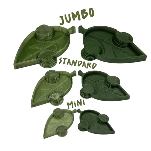 Isopod Leaf Feeding Dish Nature Inspired for Insects & Small Animals (Pack of 3) (Translucent Olive, Jumbo) - color: Translucent Olive, size: Jumbo