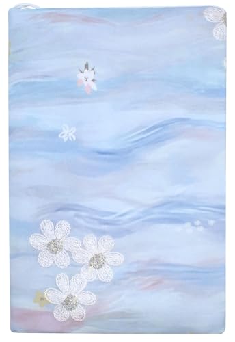 BLBMH 6x9 Bible Book Cover for Women, Non-Stretch Fabric Protector for Paperback, Handmade Soft Cloth Sleeve with Bookmark for Journals Notebooks | Privacy Reading Gift - Flower B - color: Flower B