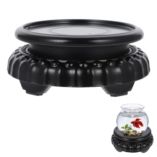 Alipis Bonsai Rotating Pedestal 5.11in Round Flowerpot Base Vase Display Stand for Tea Set Small Fish Tank Jade Home Office Flower Shop and Garden Decor