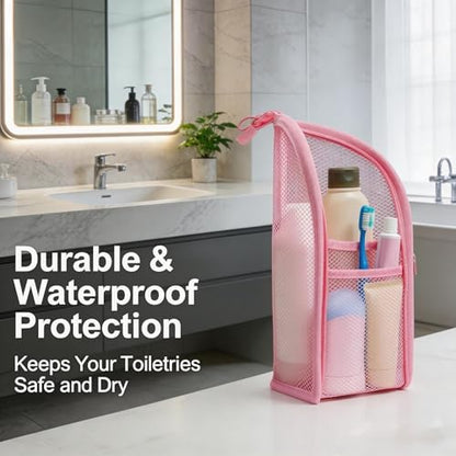 Standing Toiletry Bag, 4 Pack EVA Waterproof Travel Bag for Toiletries, Portable Large Capacity Cosmetic Organizer Pouch Lightweight Storage Bag for Men Women Travel Gym Camping