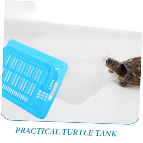 2pcs Portable Handheld Aquarium for Turtles and Pets Fish Tank Carrier for Travel Compact Design Ventilation for Safe Transport