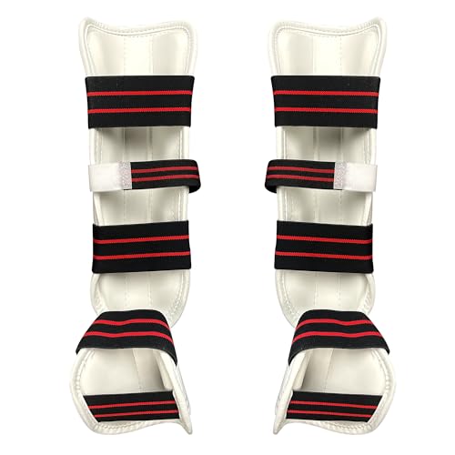 AAMA Martial Arts Taekwondo Vinyl Shin Instep Guard Protector - size: Large