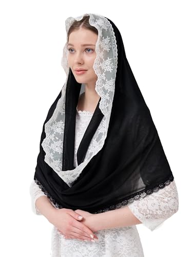 Leimandy Infinity Chapel Veil Hijab Scarf Head Wrap for Muslim V96 - color: Black