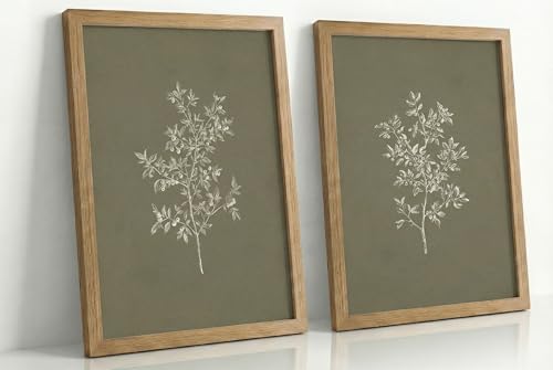 BZTPIO Framed Vintage Botanical Canvas Wall Art, 12''x16'' - color: Botanical, size: 16"L x 12"W