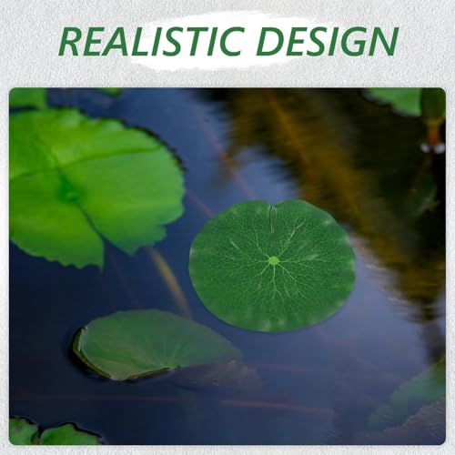 Simulated Lotus Leaves Floating Pond Decoration 5pcs Set 10-38cm Artificial Fish Tank Lotus-Leaf Water Lily Pads for Aquarium Garden Water Surface Display