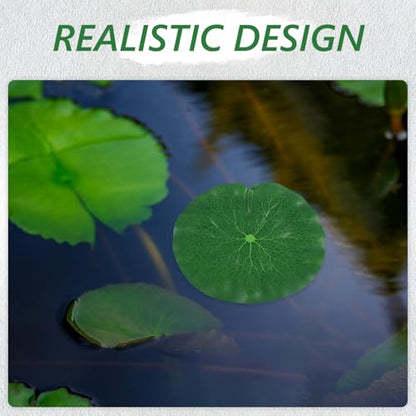 Simulated Lotus Leaves Floating Pond Decoration 5pcs Set 10-38cm Artificial Fish Tank Lotus-Leaf Water Lily Pads for Aquarium Garden Water Surface Display