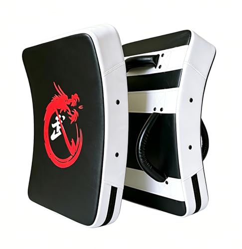Muay Thai Kick Pad, 1 Pad Only, 24In & 15In Strike Shield, Kickboxing Boxing Training Target Pad for Martial Arts, Single Pad Only - color: White 2, size: 24" x 16" (Large)