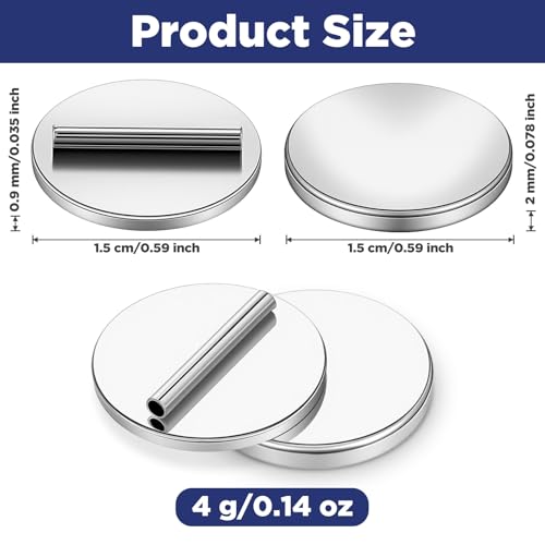 6 Pairs Mini Magnetic Pin Brooch Converters Magnetic Clasps Metal Pin Backs Clothing Magnet Buckle Lapel Pins Brooch Holder Converter for Hijab Scarf Shawls Thin Fabric Round Invisible - color: Silver