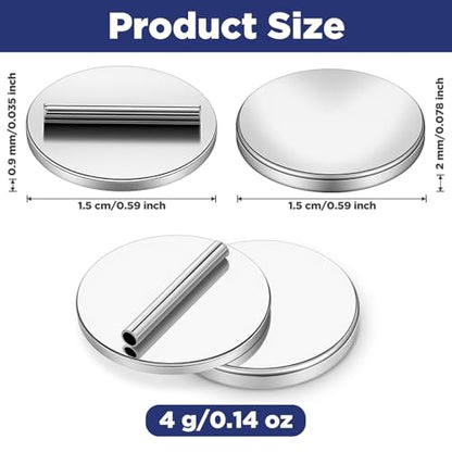 6 Pairs Mini Magnetic Pin Brooch Converters Magnetic Clasps Metal Pin Backs Clothing Magnet Buckle Lapel Pins Brooch Holder Converter for Hijab Scarf Shawls Thin Fabric Round Invisible - color: Silver