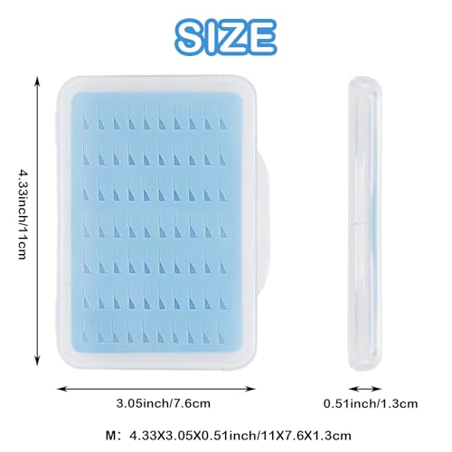 Aventik Super Slim Fly Fishing Trout Flies Fly Box Clear Fly Lures Hook Box 4PC (H065MB) - style: H065MB