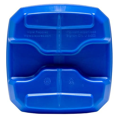 WaterPrepared ReadyJug 7 Gallon Water Storage Container with Built-In Spigot, Blue - Stackable Portable Emergency Tank for Camping
