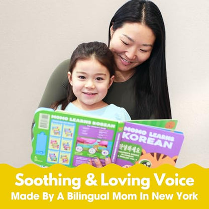 Vol. 2 — Interactive Sound Board Book for Toddlers 1-3, Bilingual English & Hangul Songs & First Words, Talking Musical Learning Toy and Gift for Babies & Kids