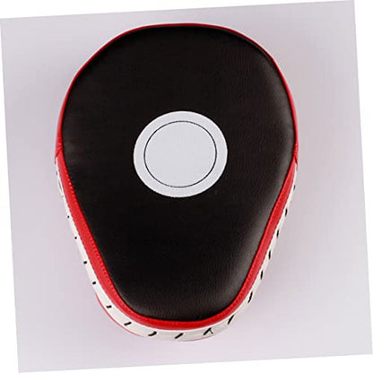 BESPORTBLE Creative Boxing Mitts PU Punch Pads for Martial Arts Training Curved Design Breathable Sweat for Kickboxing Thai Karate Black Red