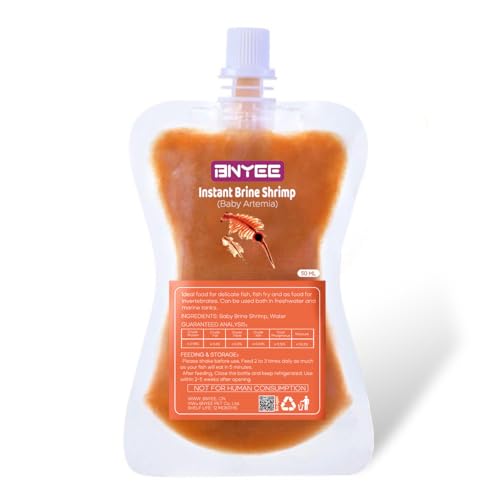 Instant Fish Food - Consisting of Non-Living Baby Brine Shrimp for Fry/Larvae Fish, Small Fish, Corals, Jelly Fish, Seahorses, and Invertebrates