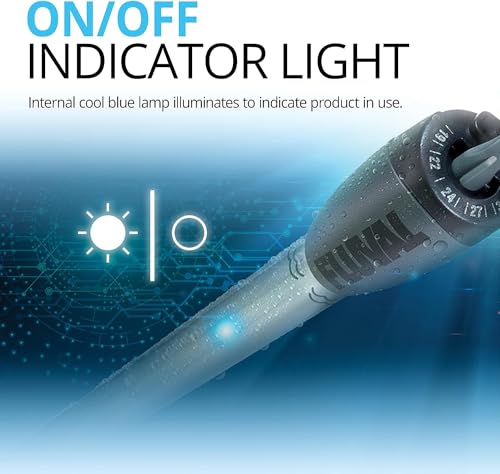 Fluval M 200-Watt Submersible Aquarium Heater – High-Performance, Compact Heating with Mirror Technology for Fresh & Saltwater Tanks - size: M200