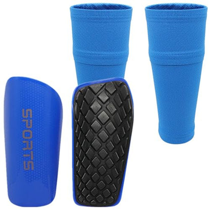 Soccer Shin Guards for Kids Youth Adults - Shin Pads and Sleeves Set with Optimized Insert Pocket for Boys Girls Men Women for Football Games - Protective Soccer Equipment(3 in 1)