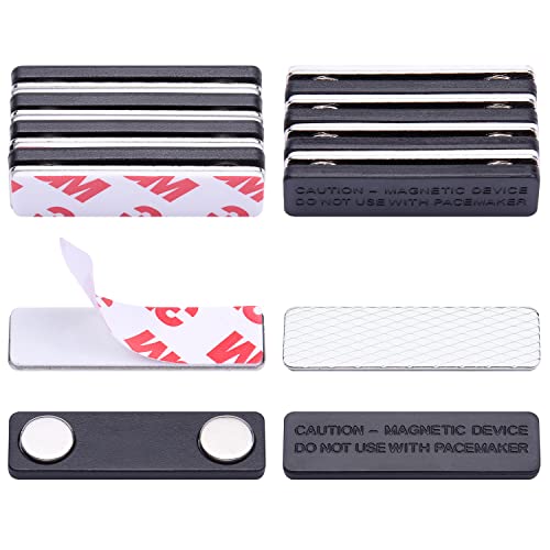 Wisdompro 10 Set Strong Magnets for Name Tag, Shirts No Pin ID Badge Holder - size: 10 Pack (Name Tag)