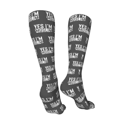 Muslim Islam Arabic Islamic Religious Allah God Be Casual Long Socks for Men's and Women's Soft Comfortable Warm