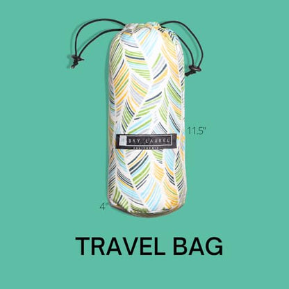 BAY LAUREL Turkish Beach Towel with Travel Bag 39 x 71 Quick Dry Sand Free Lightweight Large Oversized Towels Light - color: Shamrock With Floral Bag