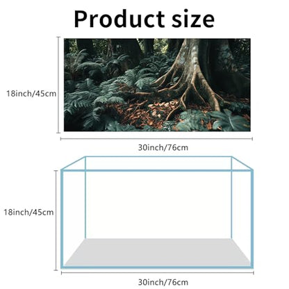 COMSUN 3 Pack Terrarium Background, 30x18 inches Polyester Reptile Background, Cloth Terrarium Background, Tropical Green Tree Fern & Gobi Desert Sunshine Cactus Rock Terrarium Background - size: 30x18 Inch