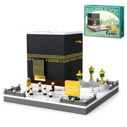 Mosque Kaaba of Mecca Building Blocks Sets Islamic Architecture Model Toys for Adults and Kids World Famous Landmark Building Kits Eid Gifts for Muslim 446PCS - style: Mosque Kaaba of Mecca