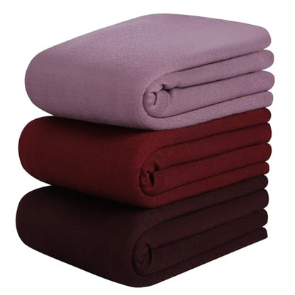 Febfim 3PCS Muslim Women Soft Modal Cotton Premium Jersey Hijab Scarf Wrap Turban - color: Color E
