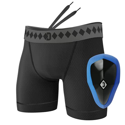 Diamond MMA Compression Performance Short with Built-in Jock Strap and Athletic Cup System - size: Small