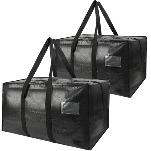 Heavy Duty Extra Large Moving Bags,96 Gallon 2Pack | Jumbo Packing Bags,Huge Moving Storage Bags,Reusable Big Moving Storage Bags for College Dorm Travel - color: Black, size: 2Pack(55"L*15"W*27"H)