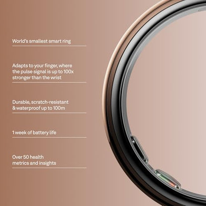 Oura Ring 5 Smart Ring - Deep Rose - Size 6 - Fitness & Sleep Tracker - color: Deep Rose, size: 6, style: Ring