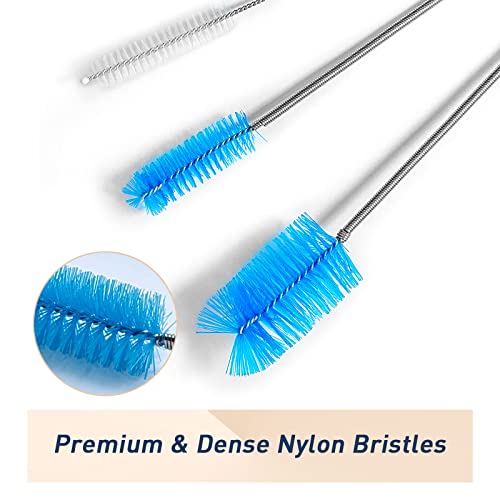 67Inch Flexible Drain Brush, Nylon Cleaner Double Ended Elastic Hose Pipe, 4 PCS Straw Cleaning Brush for Fish Tank Glass Tube Home Kitchen