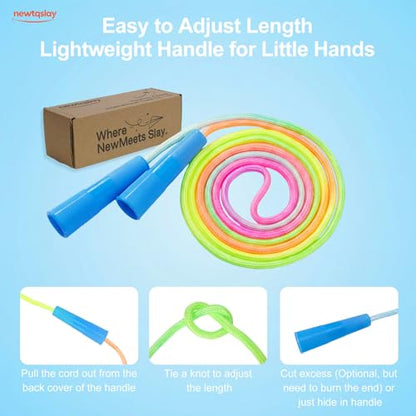 5-Pack Adjustable Nylon Jump Ropes - Tangle-Free for Cardio Workouts, Gym Training, and Home Fitness, Lightweight with Non-Slip Handles
