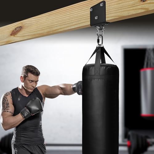 Kipika Heavy Bag Hanger Wall Mount Punching, Rotatable Heavy Duty Boxing Bag Bracket for Home Gym Indoor, Adjustable Length for Kickboxing Bag, Muay Thai Bag,Speed Bag - color: 180° Swivel Beam Hanger