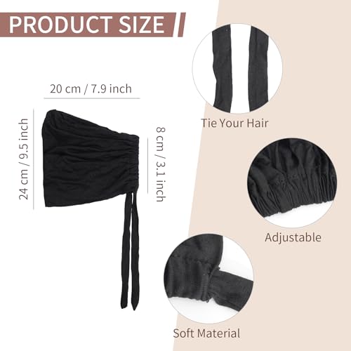 4 PCS Women's Hijab Undercaps, Turban Beanie Caps with Tie Back Closure