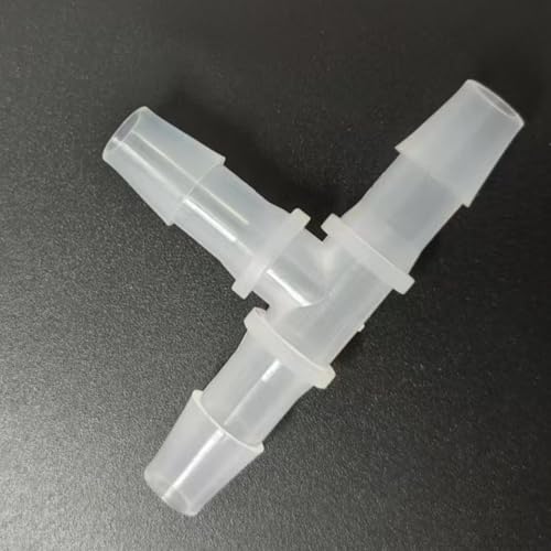 3 Way Tee Connector Equal Barbed T-Fitting 3 Way Hose Barb Adapter for Laboratory Biochemical Analytical Instruments Food Machinery Aquarium Equipment 100pc/pk (7.9mm 5/16'' Cir) - size: 7.9mm 5/16'' Cir