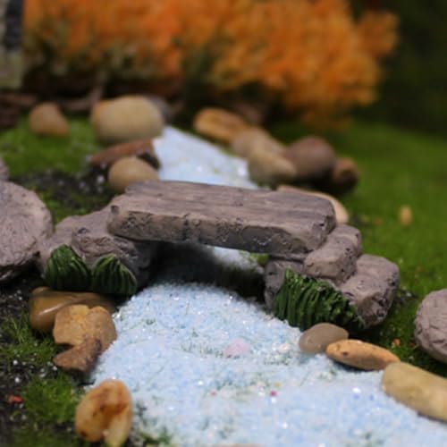 POPETPOP Resin Miniature Bridge Model for Bonsai Landscape Decor | Creative Styling, Unique and Adorable, Garden Placement, DIY Creations, Weather-Resistant Finish