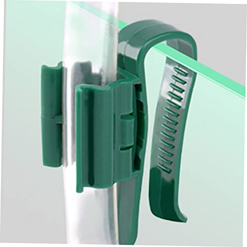 4pcs Securing Clip Nozzle Clog Pliers Rim Sponge Pond Net Holder Tank Canister Aerator Filters Aquarium Dosing Fishing Hook Cleaner Hose Pipe Hooks Clamps Pump Water Green Plastic