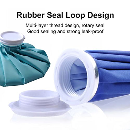 Ice Bag, Ice Packs for Injuries Reusable 9", Hot Water Bag for Pain Relief, Hot & Cold Therapy, Headaches, Blue Ice Pack Dark Blue Ice Bags 2 Pack - size: 9", style: Blue (2 Pack)