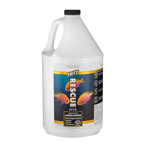 Fritz Aquatics ACCR Water Conditioner Instantly Removes Toxic Ammonia/Chlorine & Chloramines for Fresh & Salt Water Aquariums (1-Gallon) - size: 1 gal