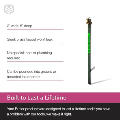Yard Butler Garden Hose Bib Extender, Rust-Resistant, IHBE-6 | Durable Garden Hose Bib Extender, Keeps Hose Elevated, Rust-Resistant, Anti-Kink Design, Easy Installation - size: Extender