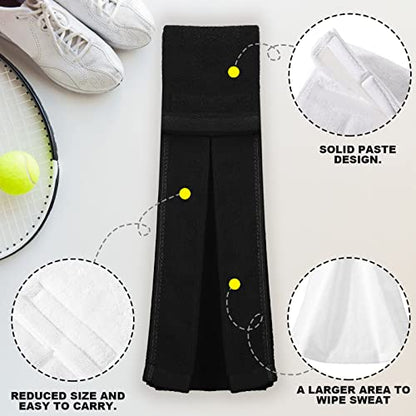 Moukeren 6 Pcs Football Towel Cotton Quarterback Football Field Hand Towel with Hook and Loop Fastener for Sports Football Golf Gym Accessories(Black, White, Gray) - color: Black, White, Gray