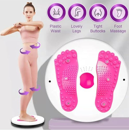 Waist Twisting Disc Unisex Waist Trainer Abdominal Exercise Foot Massage Plate Workout Home Gym Body Building Weight Loss Fitness Equipment - color: Purple
