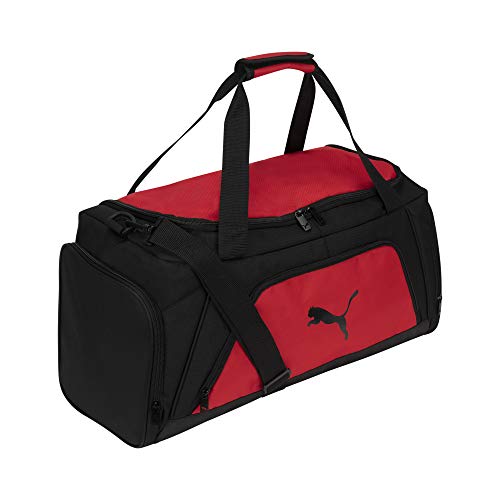 PUMA Accelerator Duffel Bag with Removable Strap & Shoe Pocket - color: High Risk Red
