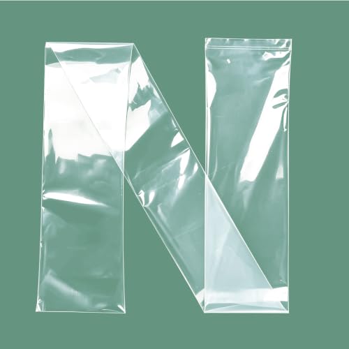 Plastic Sleeves 20 Pack 4 x 46 Inch Clear Poster Bag for Maps Banners 2 Mil | Waterproof Flat Open Poly Bag Long Narrow Storage Tube Bags for Blueprints, Collections, Paintings, Artworks and Umbrellas - size: 4 x 46 Inch