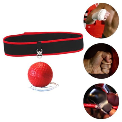 Boxing Reflex Ball Headband Adjustable Headband Boxing Gear Reflex Ball on String with Headband for Fitness MMA Kids Adults